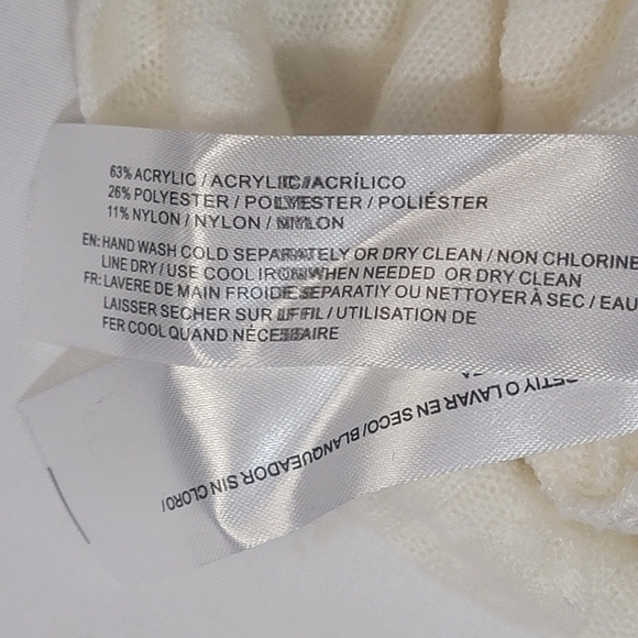 Band of the Free by Band of Gypsies Raquel Ivory Ribbed Knit Sweater Size Small - Picture 4 of 10